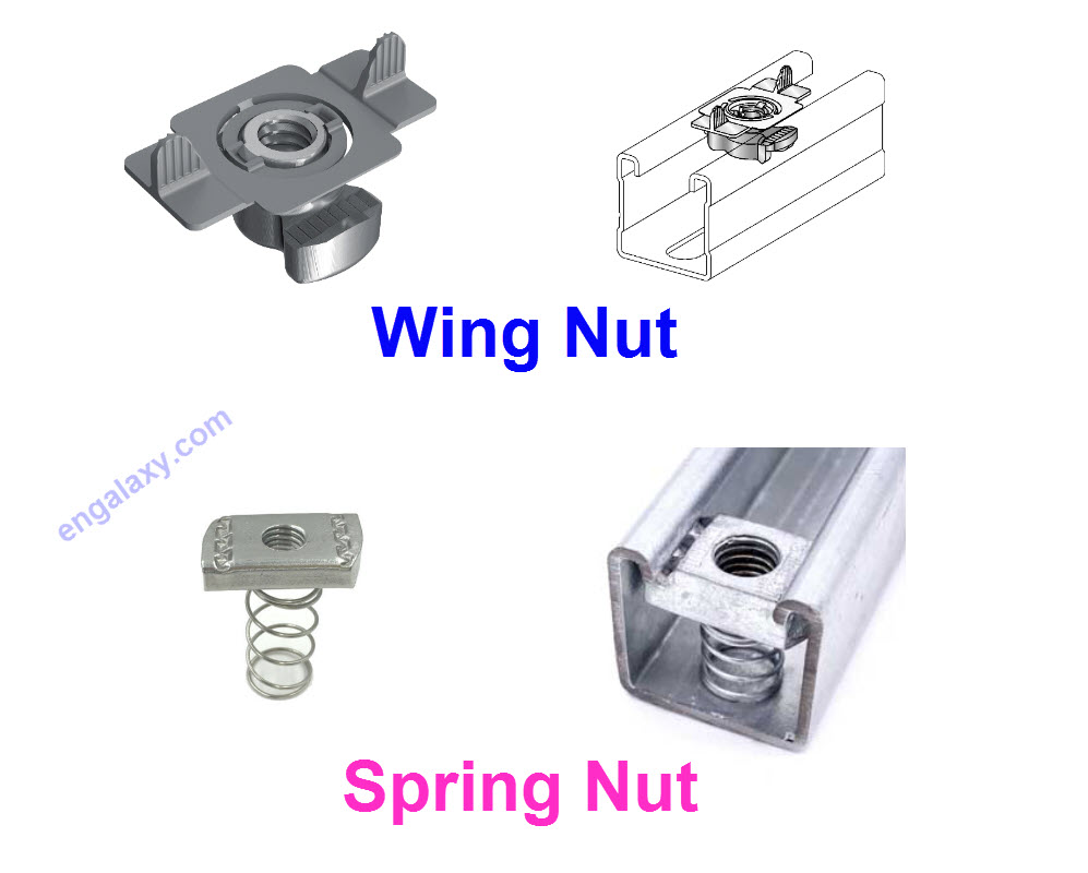 Cable Trays Spring Nut & Wing Nut