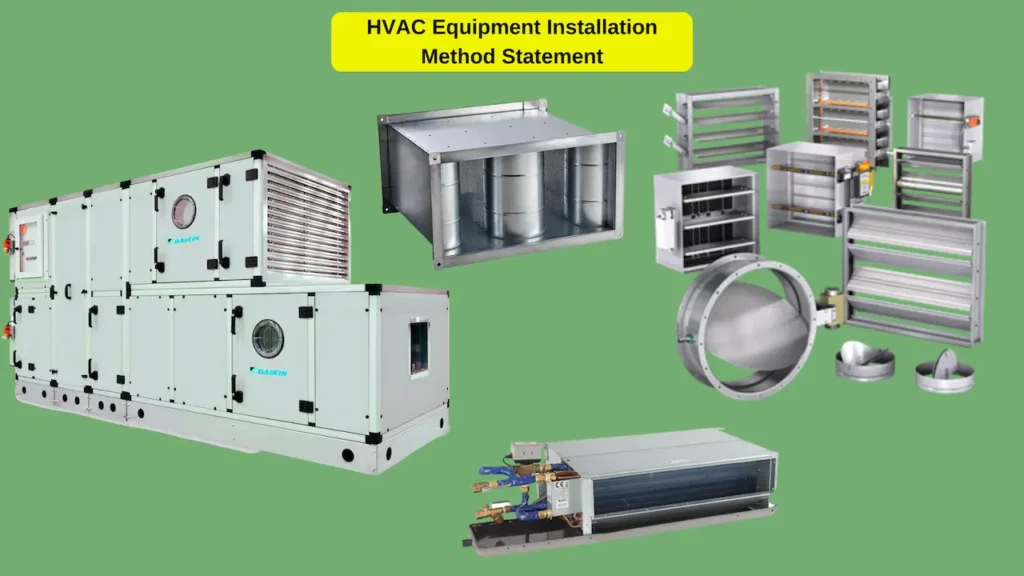 AHUs FCUs damper HVAC equipment installation method statement - engalaxy urcoursez