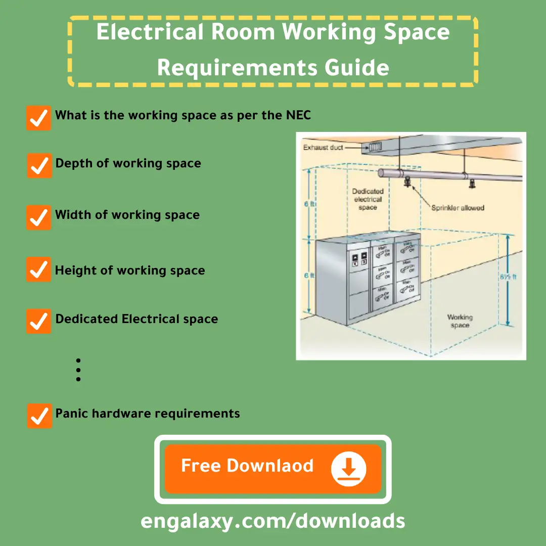 Electrical Room Working Space Requirements Guide